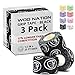 WOD Nation Weightlifting Hook Grip Tape - 3 Pack - 23 Feet Long Weightlifting Tape - Olympic & Weight Lifting Thumb Wrap - Black