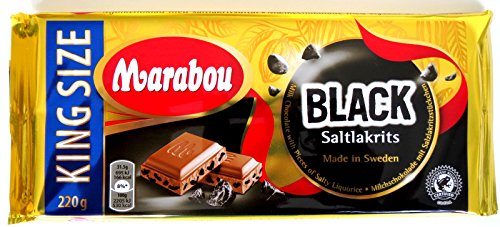 20 x MARABOU BLACK SALTLAKRITS SALZLAKRITZ SCHOKOLADE 220g Incl. Goodie von Flensburger Handel
