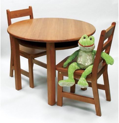 lipper childrens walnut rectangle table and 4 chairs
