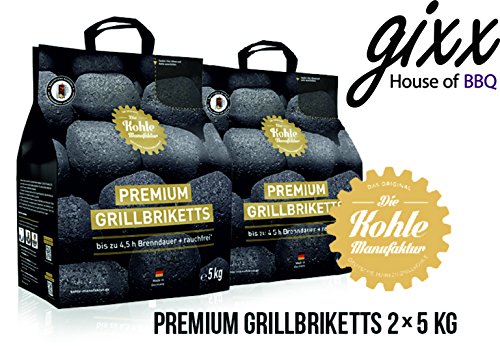 Preisvergleich Produktbild Kohlemanufaktur Premium Grillbriketts (2 x 5 kg)