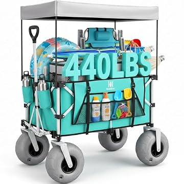 beach wagon with inflatable tires
