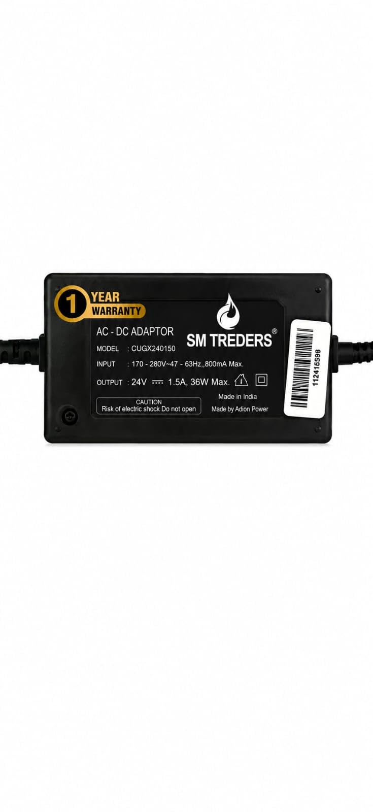 SM TREDERS SMPS 24V 2.5A RO SMPS Power Supply Adapter | Heavy-Duty AC-DC Spare Part for All Domestic & Commercial RO, UV, UF Water Purifiers | Water-Resistant, Surge Protection, 3-Pin Plug (Black)-picture-19