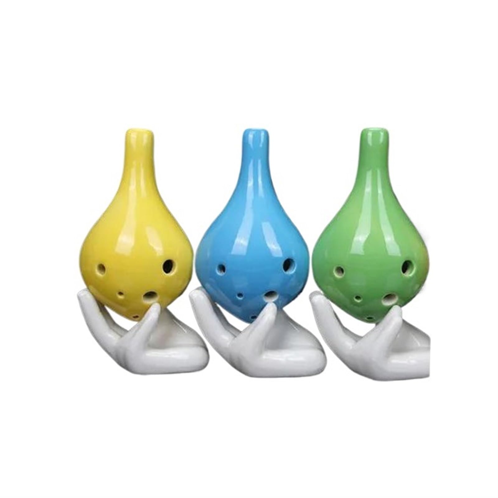 Ocarina principianti Ocarina In Plastica A 6 Fori Strumento Musicale Per Flauto Contralto ToneC Con Gancio Per Principianti(Blue)
