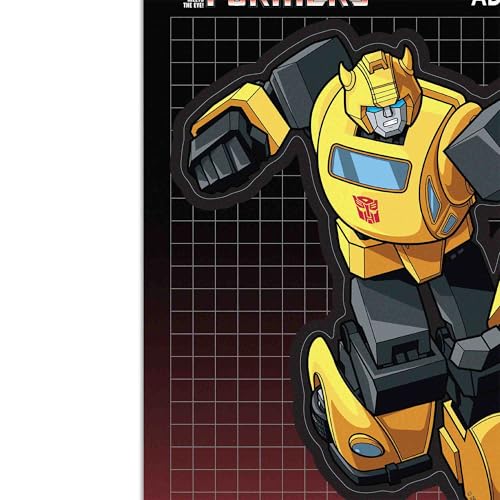 Image of Hasbro Transformers Bumblebee Adhesive Vinyl Decal - Fun Transformers Sticker for Car, Window, Water Bottle or Laptop