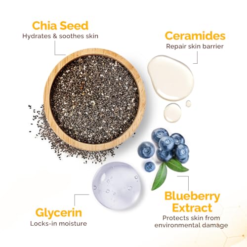 Image of Mamaearth Chia Oil-Free Sunscreen with Chia Seed & Ceramides for Hydrated Glow & Sun Protection - 50g | SPF50 PA++++ | Oil-Free Formula for Normal to Oily Skin | UVA /B Protection | Tan Protection | No White Cast | InVivo Tested | Healthy Skin Barrier