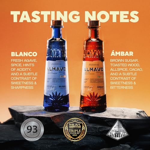 Image of Almave Ambar Non-Alcoholic Blue Agave Spirit - The First Premium Tequila Alternative Made with Blue Agave - Handcrafted in Jalisco, Mexico