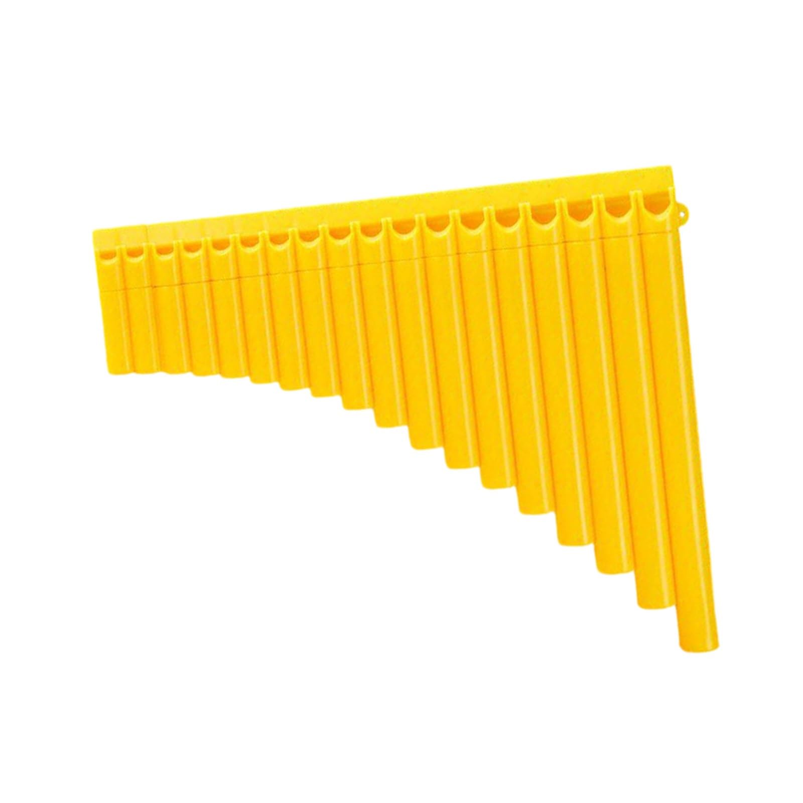Flauto Di Pan Giallo A 18 Tubi In Do Maggiore Strumento Didattico Con Accessori Flauto Pan