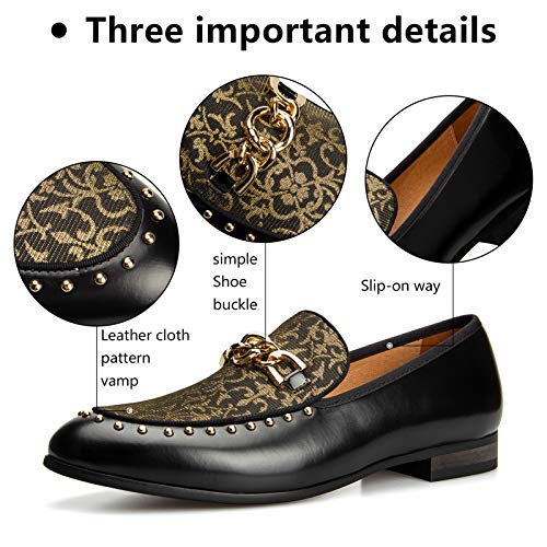 Image of Meijiana Men's Fashion Classic Microfiber PU Leather Loafers and Weeding Dress Shoes for Men