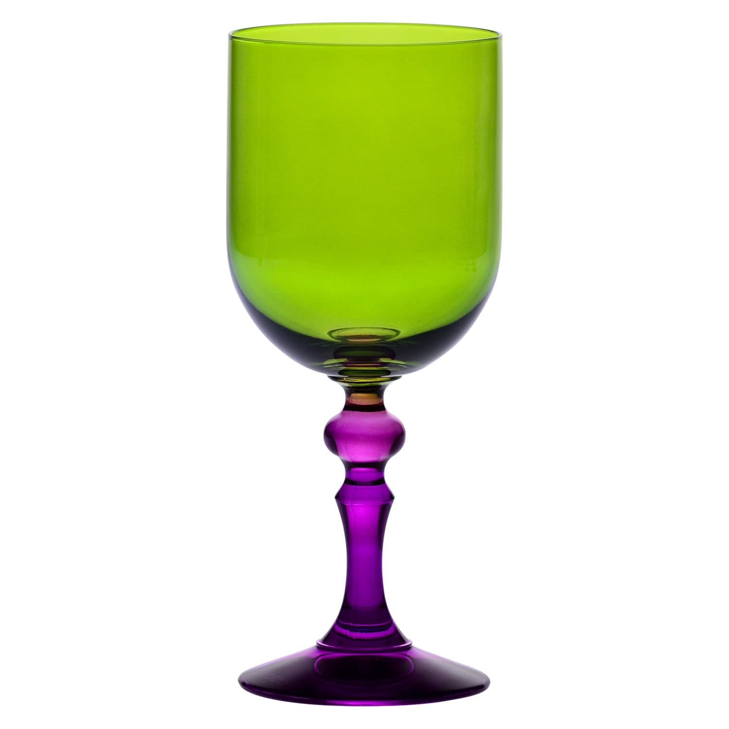KROSNO – Verres à Vin Rouge et Blanc, Mocktails et Eau 300 ml – Lot de 2 – Collection Bubble – Violet et Vert – Cristal Sans Plomb – Peints à la Main