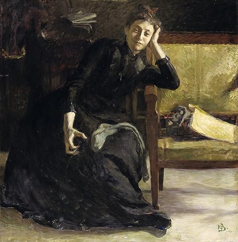 Impression d'art tableau portrait Eva Bonnier de Sven Richard Bergh toile premium 60x90