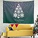 Produktbild O2ECH-8 Weihnachten Dekoration Schneeflocke Licht Tapestry schön Klein Picknickdecke - Frohe Weihnachten für Party Dekor White 79 * 59