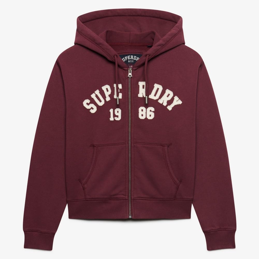 Superdry Athletic Essentials Relaxed Crop Full Zip Sweatshirt XL