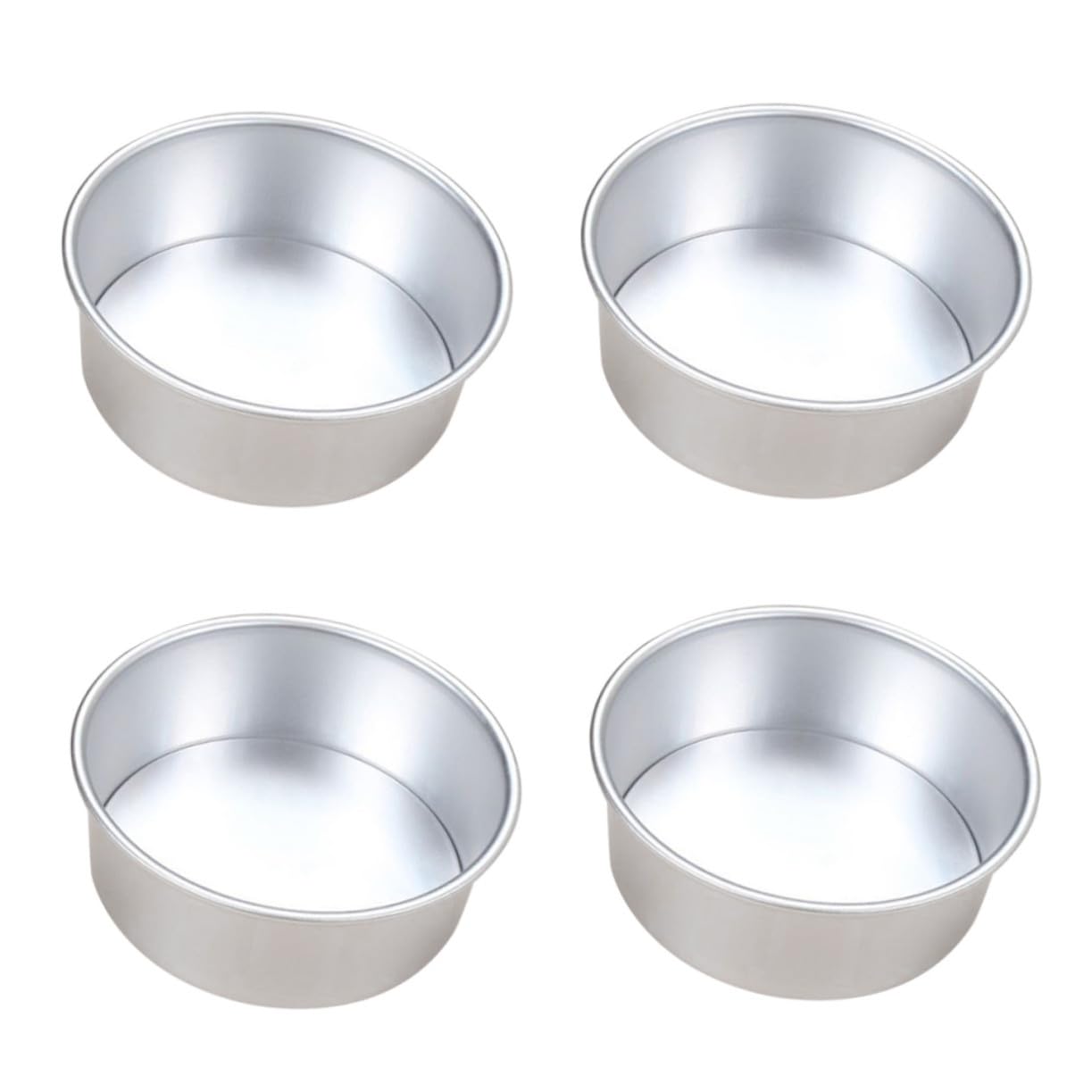 4 piezas Molde Redondo para Tartas Unidades Molde Desmontable de Aleación Bandeja Antiadherente para Hornear Pasteles Bizcochos y Postres Fácil Desmoldeo Uso Profesional