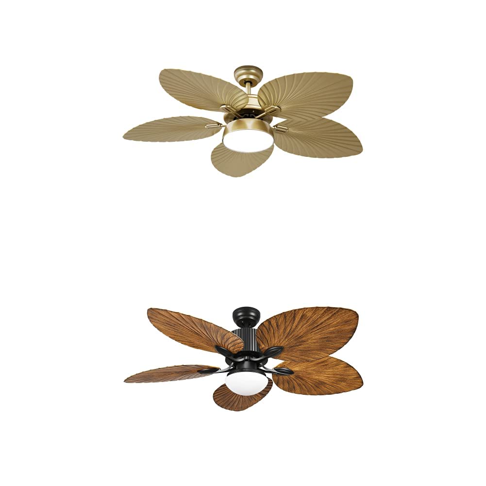 Photo 1 of **PARTS ONLY NON REFUNDABLE**
YITAHO nction, 3 Speed & Lights Colors Changing, Quiet Reversible Motor, Timer, Palm Leaf Blades Gold+Black