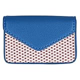 ETAINGYEUN PU Leather Business Card Holder Sturdy Structure Portable Credit Card Case for Men Women Classic Fashion (Blue)