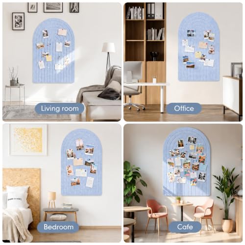 Image of Climberty Arched Felt Bulletin Board 35x24 Inch (Sky Blue)