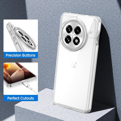 Image of JGD PRODUCTS for OnePlus 13 5G Premium Transparent Hybrid Soft Slim Dust Proof Back Case Cover with Camera Protection