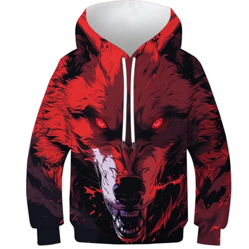 Sweat loup 3D enfant pour ado garçon et fille vêtement hiver chaud
