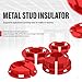 Highcraft PXCAP012-10 Metal Stud Insulator, Cushions 1/2 in. Pipe, Wiring, PEX Tubing through Wood, Polyethylene (10 Pack), Red