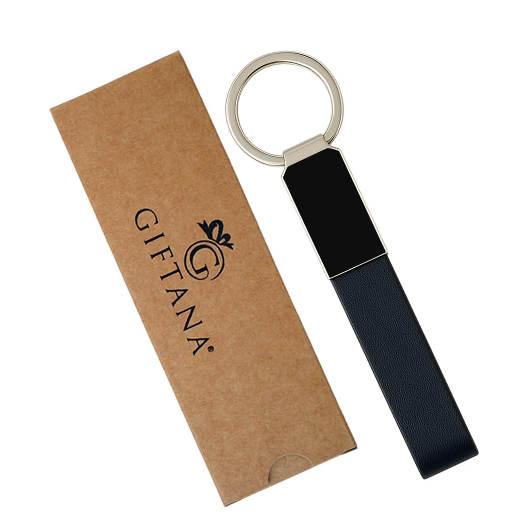 Black Leather Metal Modern Keychain for Bike, Leather Metal Key chain for Car, Silver Keyring Keychain Holder for Men, Birthday Gifts for Friends (Pack of 1)-image-13