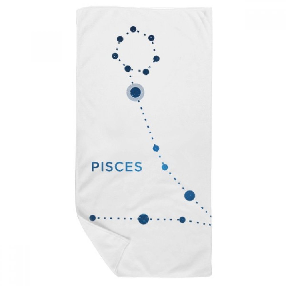 Serviette de bain signe zodiaque Poisson, le cadeau idéal multicolore en format 35x70 cm