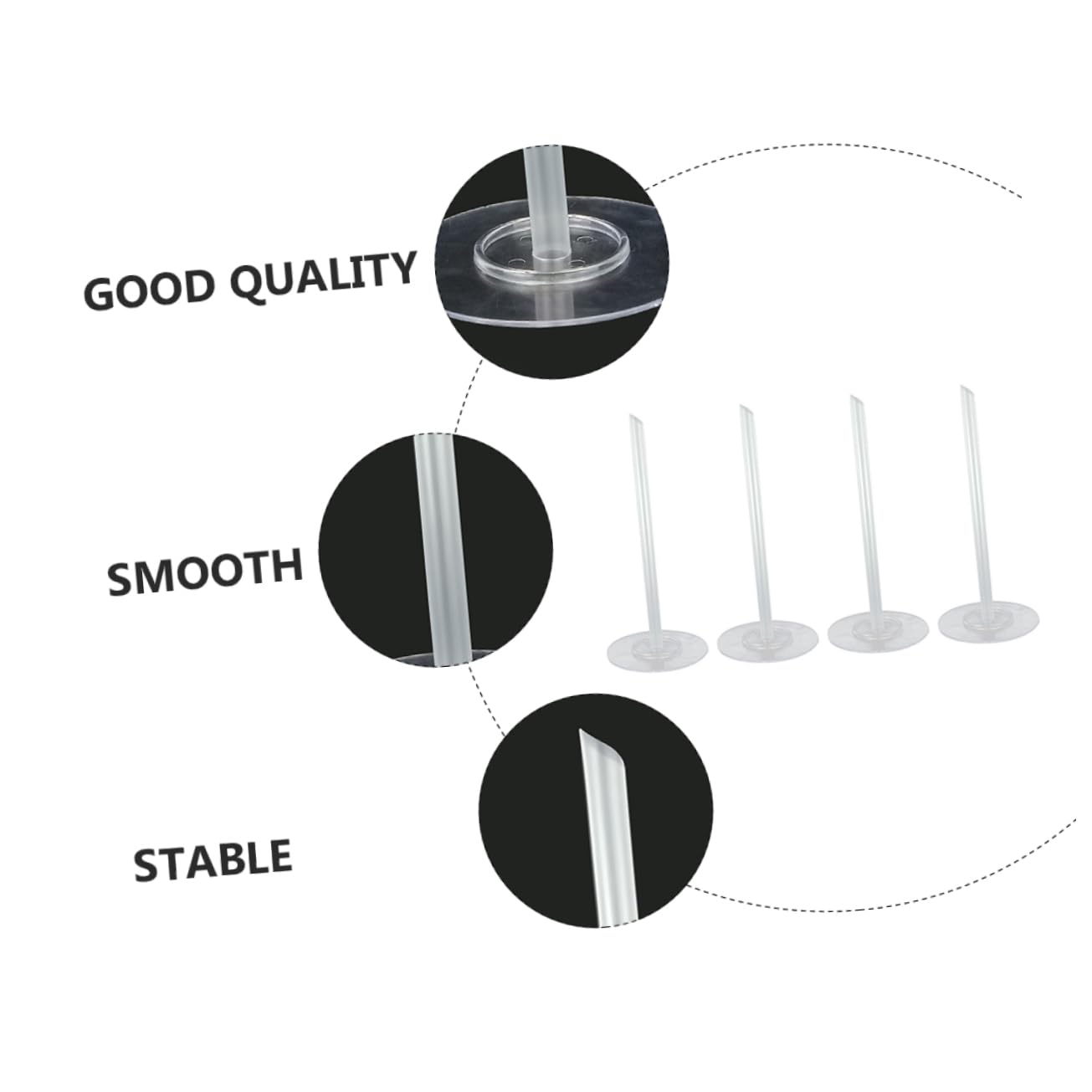 MUCKLILY 4pcs Ice Cream Cake Support Racks Simple and Stable Dessert Stands for Ice Cream Cakes for Home Bakery and Party Use Smooth Surface and Easy to Use