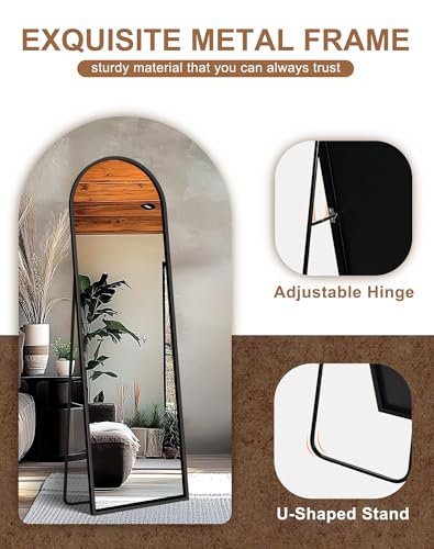 Delma Arched Full Length Mirror – Modern Minimalist Home Accent - Image 4