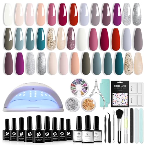 Kit de Esmalte de Uñas en Gel 43 Piezas con Luz UV 180W miniatura 1