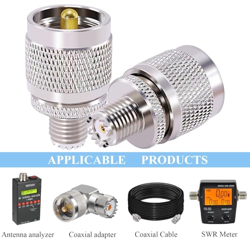CNARIO Adaptador coaxial UHF macho a Mini UHF hembra x2 miniatura 6