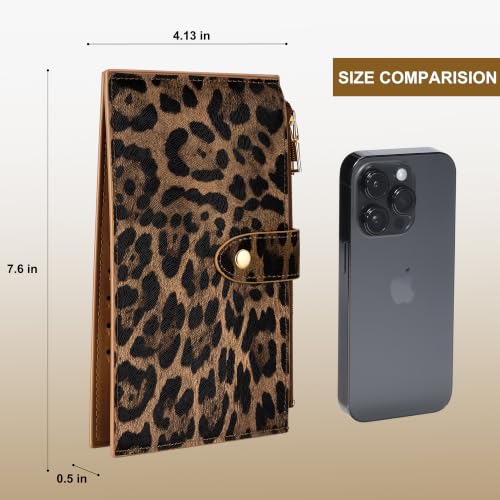Image of Travelambo RFID Wallet Women Large Size Bifold Multi Card Wallet Case with Zipper Pocket Credit Card Holder for Women(Leopard)