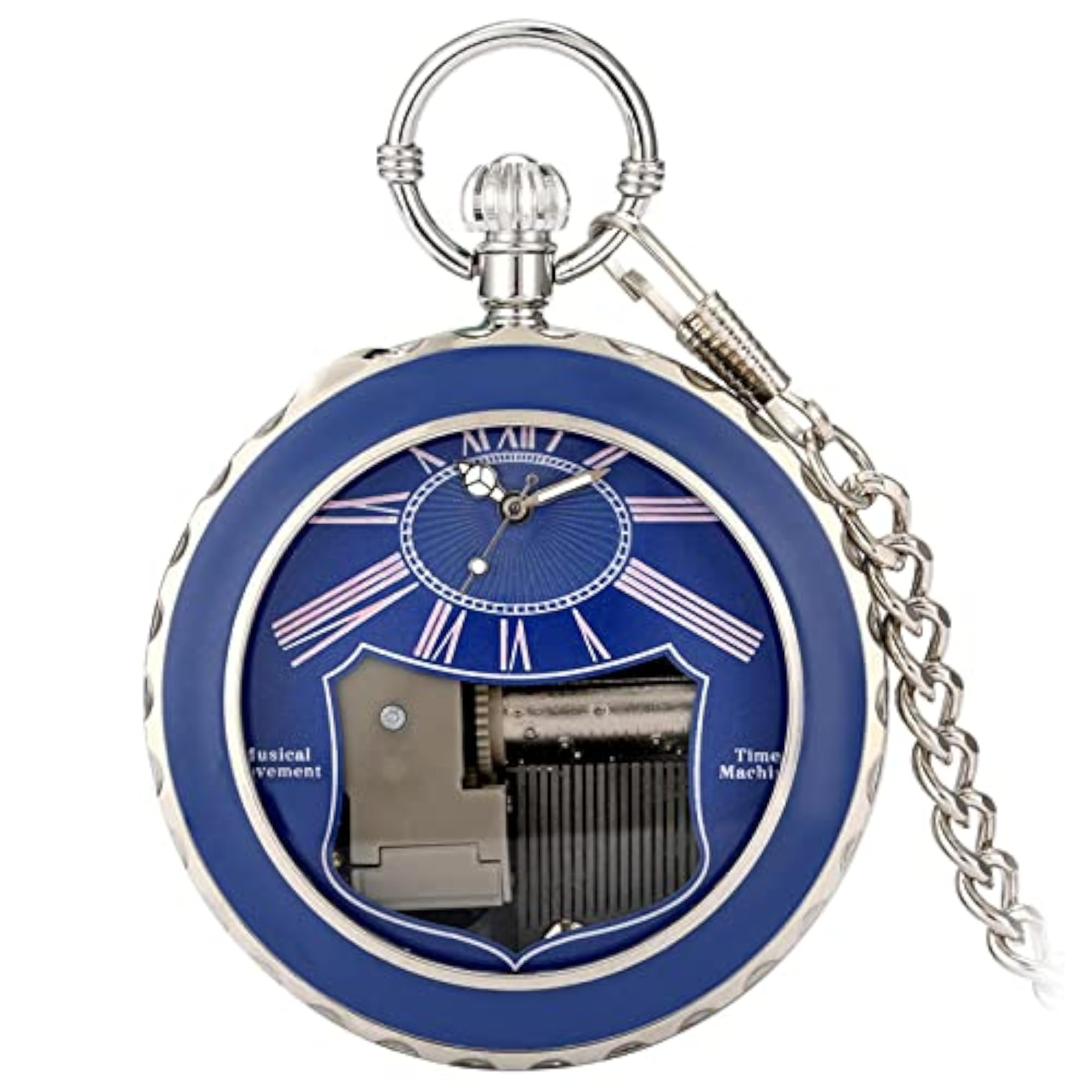 Retro Quartz Pocket Watch with Musical Movement, Graduation Gift
