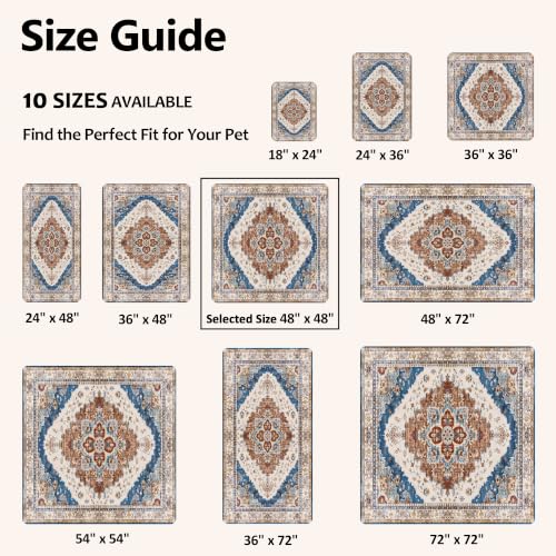 Image of Washable Pee Pads for Dogs, Reusable Puppy Potty Training Pads, Ultra-Absorbent Thick Waterproof Leak-Proof Non-Slip Pads & Mat for Crate, Playpen, Floor, Whelping & Housebreaking , 2 Pack 48 inchx48 inch