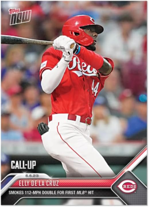 2023 Topps Now Baseball #392 Elly De La Cruz Cincinnati Reds Call Up First MLB Game Trading Card ONLINE EXCLUSIVE LIMITED PRINT RUN