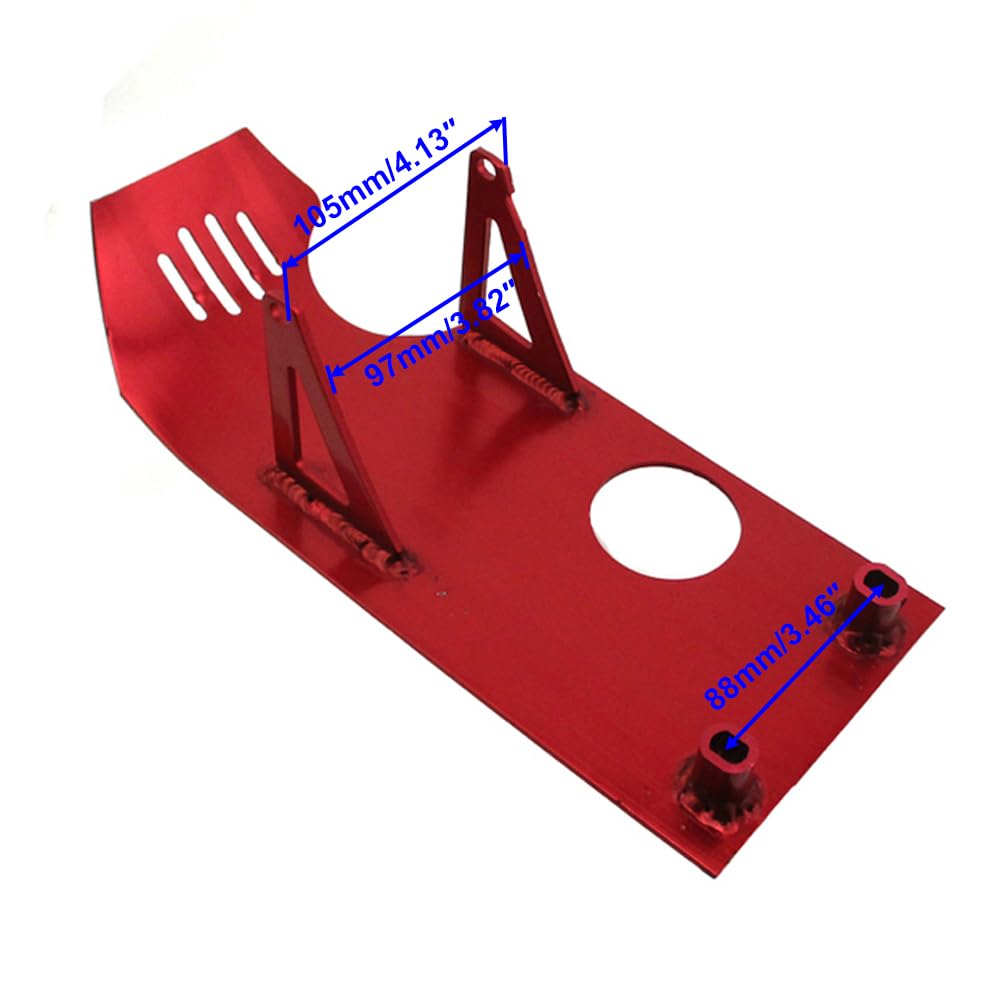 Piastra paramotore in Alluminio Rosso per CRF50 XR50 2000 2007 Pit Dirt Bikes 50cc 70 90 110 125 140cc Pit Bike Cinese Thumpstar BSE Apollo Kayo Stomp Piranha DHZ Braaap Lifan YX