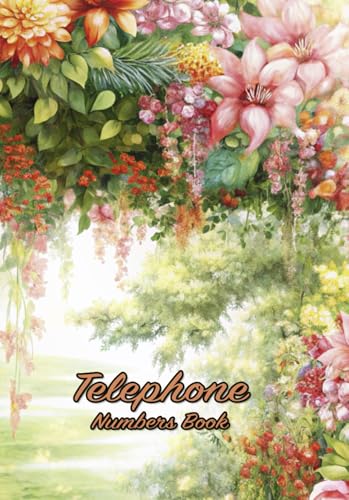 Telephone Numbers Book: Large Print Telephone Book For Seniors : Blank Telephone Book A-Z Alphabet Index : Records Phone Number Home, Office, Mobile Phone : Telephone Book No Addresses