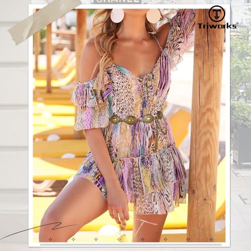 Western Belts for Women, Cowgirl Gold Chain Belt, Metal Concho Belts for women Dresses Jeans Country Concert Outfit3