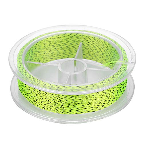Fly Fishing Line, Fly Fishing Tapered Braided Backing Leader Line Fishing Accessory in Saltwater Freshwater(Yellow&Black-20lb)