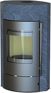 Thermia Ignis Mass Gussgrau Speckstein Automatik Kaminofen Speicherofen 150mm Abgasstutzen 7kw Holzfach massiv