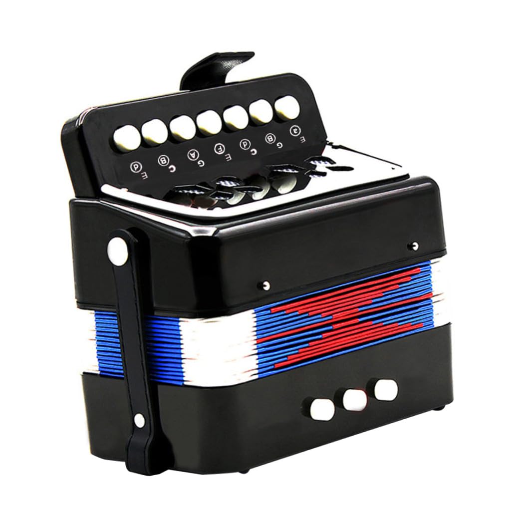 SUPVOX Strumento Musicale Organetto Abs Nero Educativo per Principianti Accordéon Pratica Sicura per Ragazzi e Ragazze Regalo Compleanno e Musicale