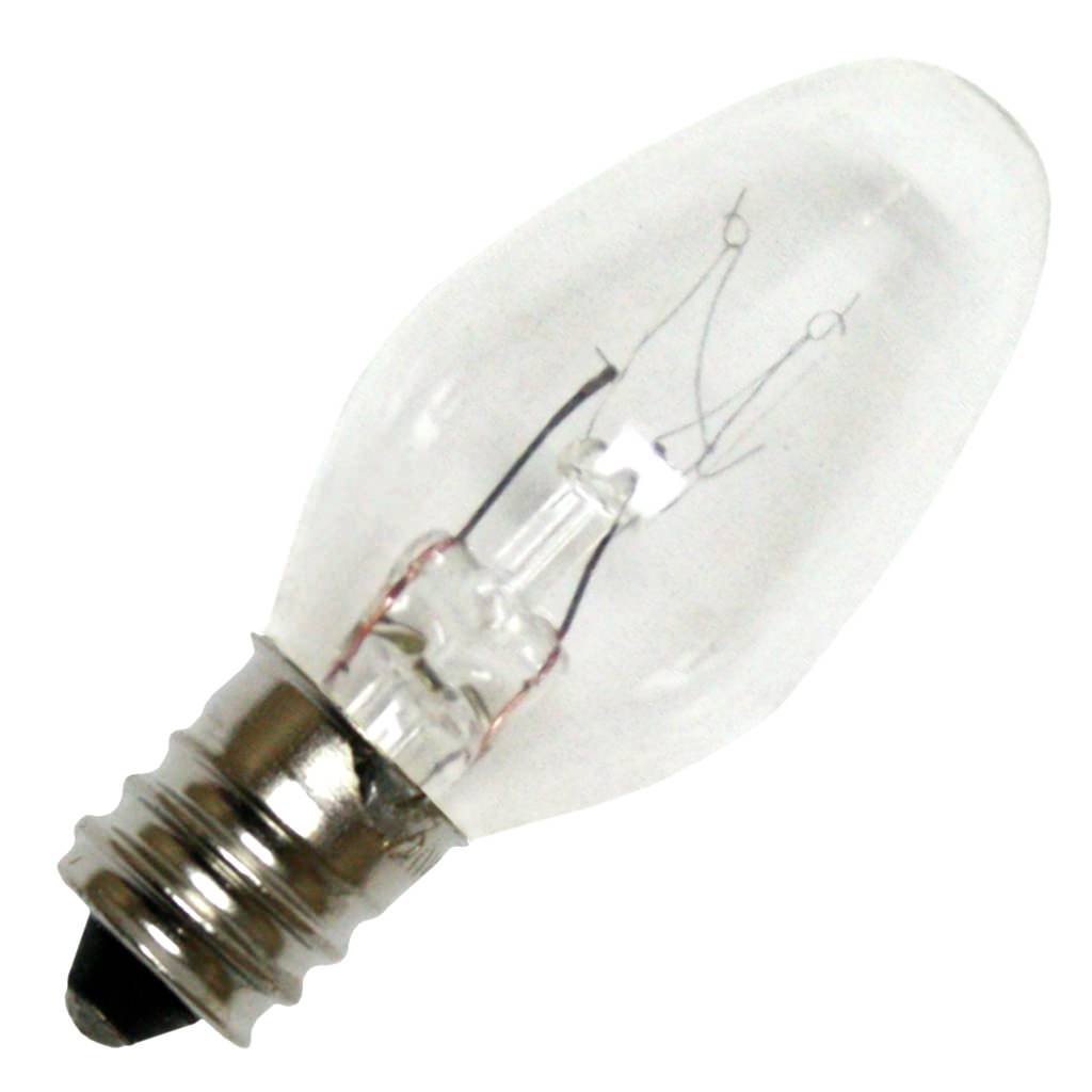 英　0730 Eiko 7C7/130V C-7 Candelabra Screw Base Halogen Bulb, 130V