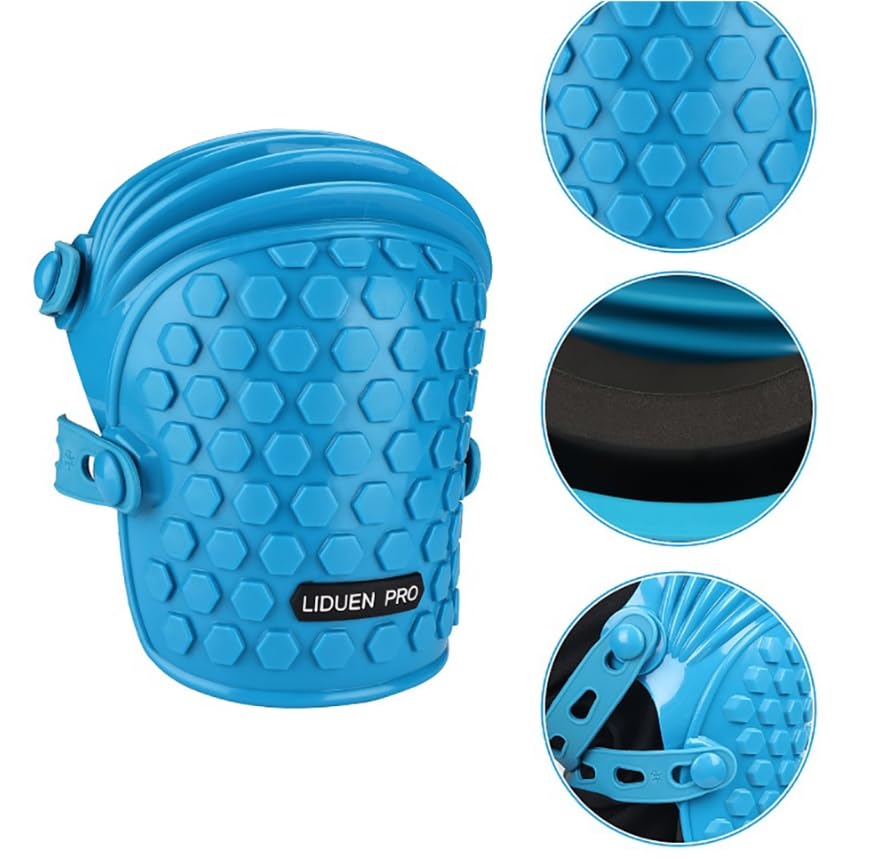Luminexia Rodilleras duras,Rodilleras de Trabajo,Rodilleras para constructores,Rodilleras para jardinería,con Correas Antideslizantes Ajustables,5.5 Pulgadas x 7 Pulgadas