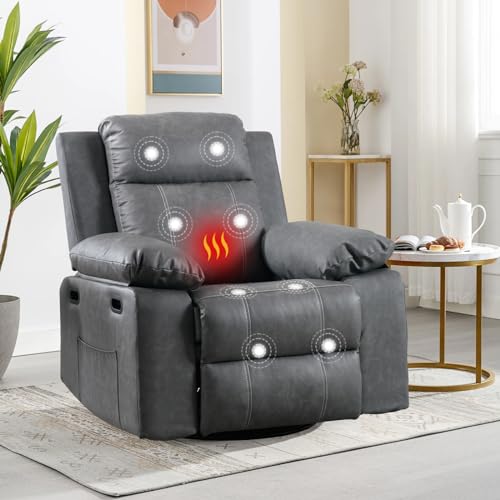 Sillón reclinable masaje Gris con estructura metal