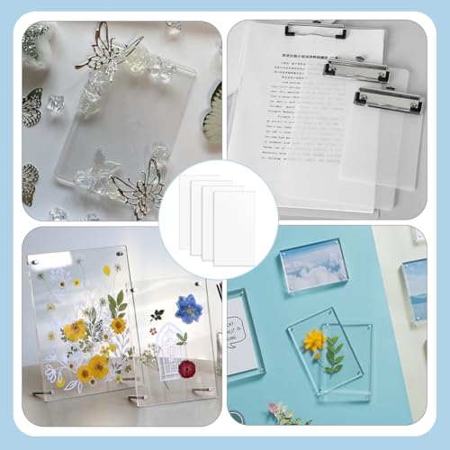 BENECREAT 20PCS 3.5x2 Inch Clear Acrylic Sheet Rectangle Table Place Cards Name Plates for Banquet Wedding Christmas Party Decoration, Office Sign, DIY Project, 3mm Thick by BENECREAT - Image 5