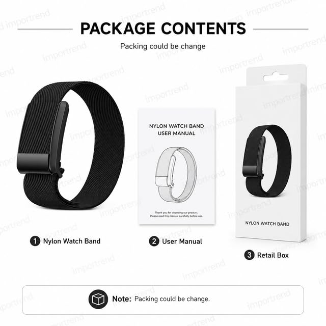 Angeer Nylon Braided Strap for Whoop 5.0, Black - Image 7