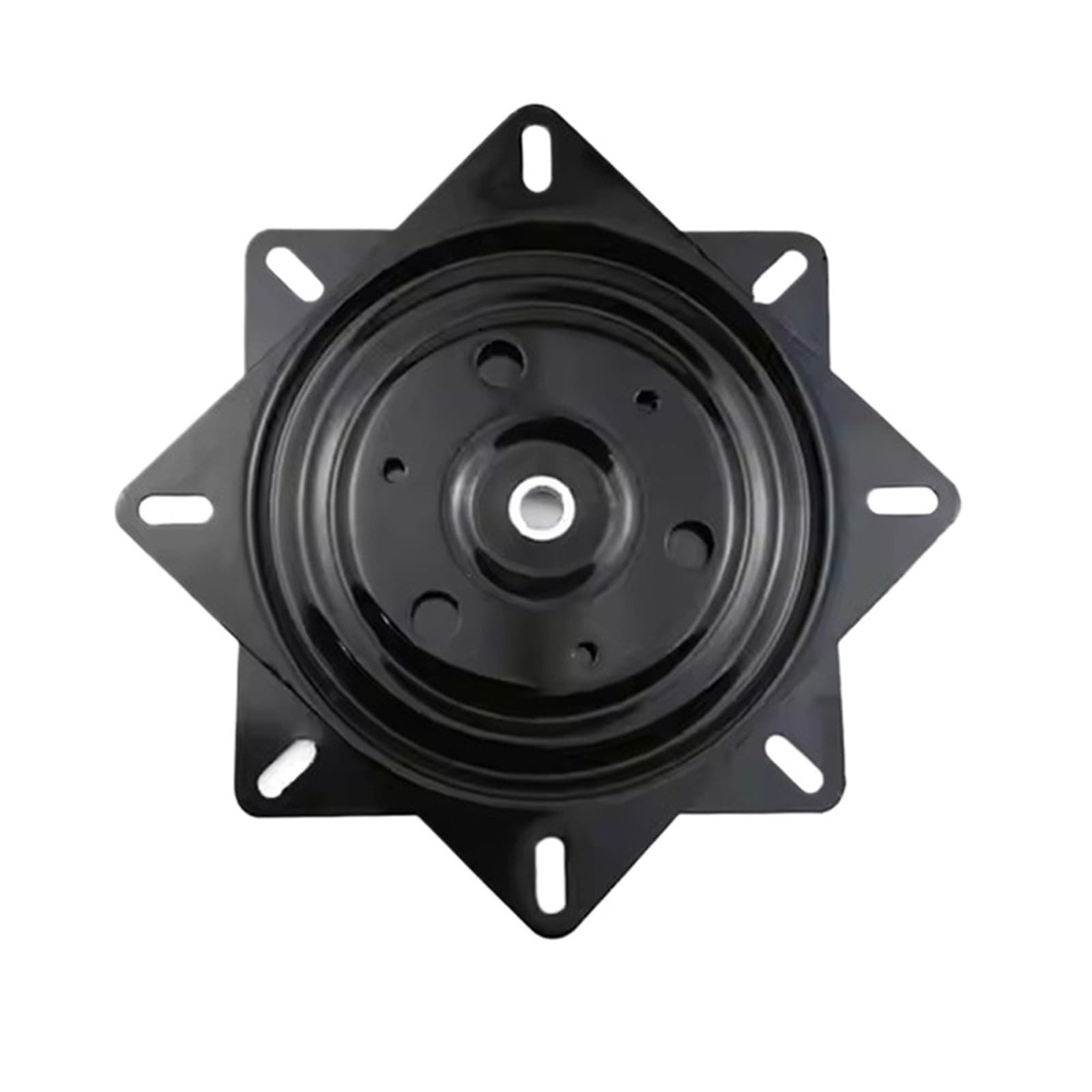 Hzomif Bar Stool Swivel Plates 2pcs 360° Rotation Universal Steel Swivel Platform Sturdy Easy Installation Display Rack Turntable(6inch)