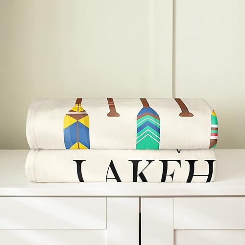 Miniatura 9 de Erosebridal Lake House - Manta de tamaño Queen pulgadas, manta retro de barco para niños, adolescentes y adultos, manta de vellón rústica de granja,