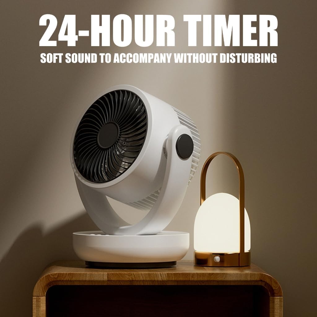 Fashion Small Office Fan with 360 Degree Airflows Adjustment Quiet Motor