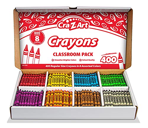 Cra-Z-art Crayon Bulk Class Pack 400ct 8 Assorted Colors, Back...