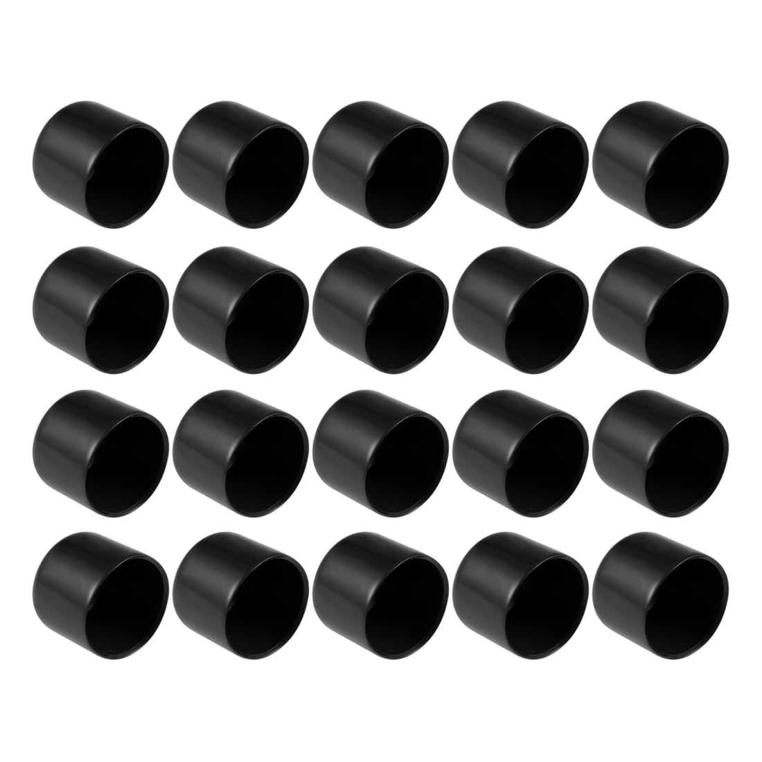 ROWORKX 26mm Rubber End Caps for Metal Rods, Screws, Furniture Tips 20pcs