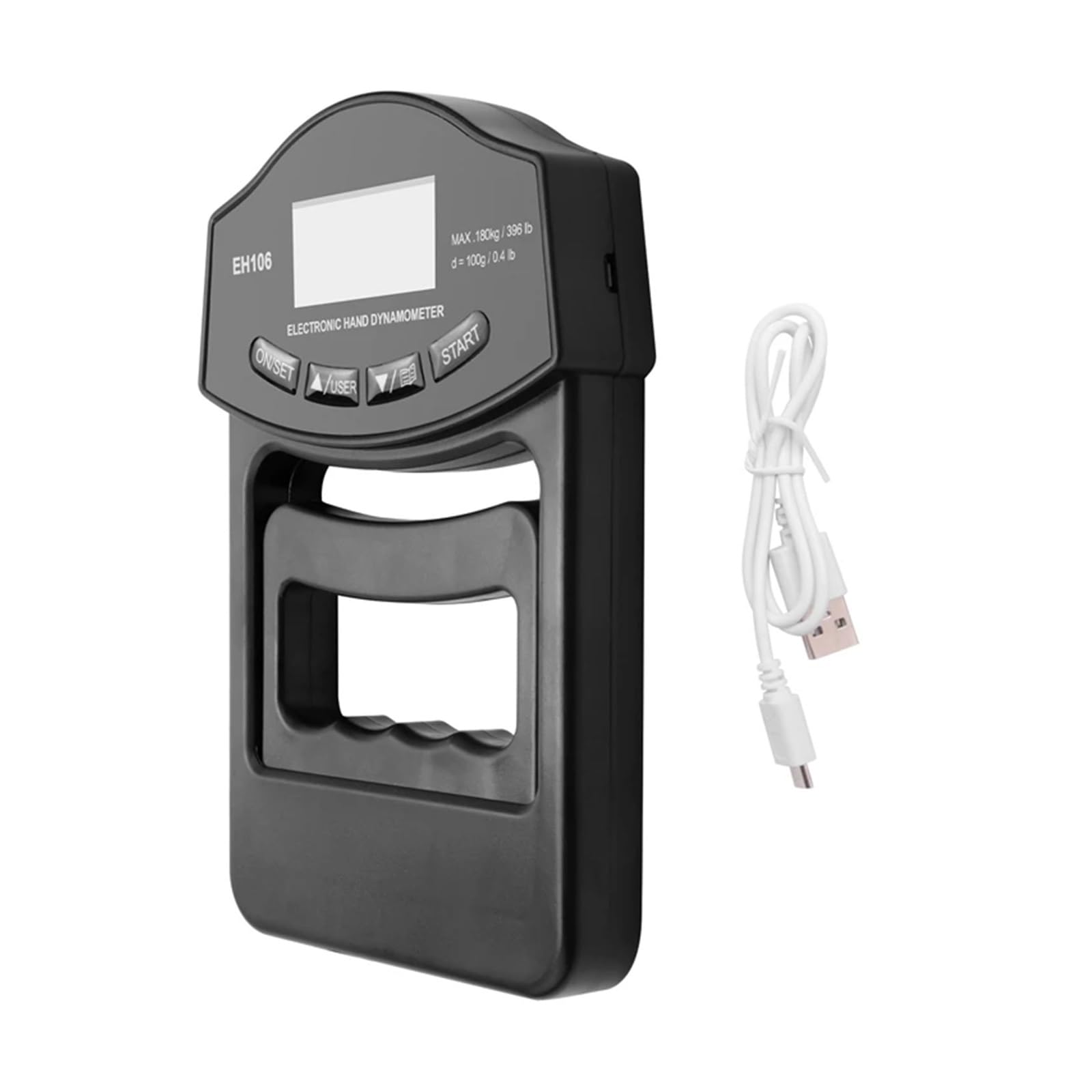 Tester di presa, dinamometro digitale da mano 396 libbre/180 kg, misuratore, schermo LCD USB Test accurati(Blue Grip Meter)